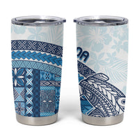Samoa Mamanu Siapo Royal Blue Tumbler Cup Tatau Malie LT7 Royal Blue - Polynesian Pride