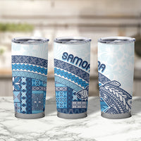Samoa Mamanu Siapo Royal Blue Tumbler Cup Tatau Malie LT7 - Polynesian Pride
