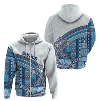 Samoa Mamanu Siapo Royal Blue Zip Hoodie Tatau Malie LT7 - Polynesian Pride