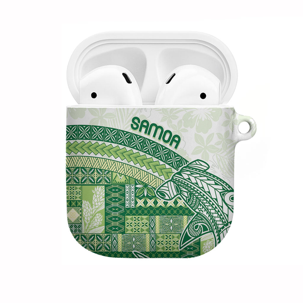 Samoa Mamanu Siapo Forest Green AirPods Case Tatau Malie LT7 Forest Green - Polynesian Pride