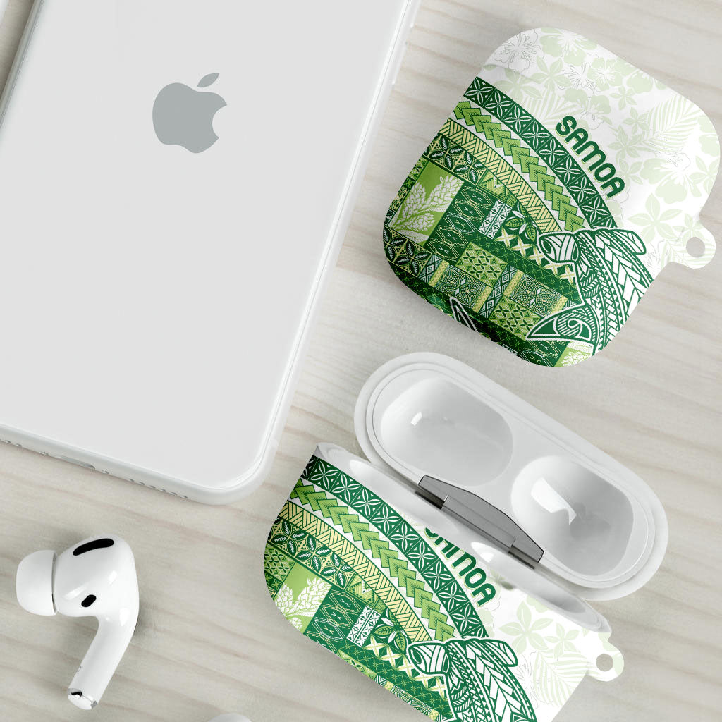 Samoa Mamanu Siapo Forest Green AirPods Case Tatau Malie LT7 - Polynesian Pride