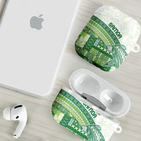 Samoa Mamanu Siapo Forest Green AirPods Case Tatau Malie LT7 - Polynesian Pride