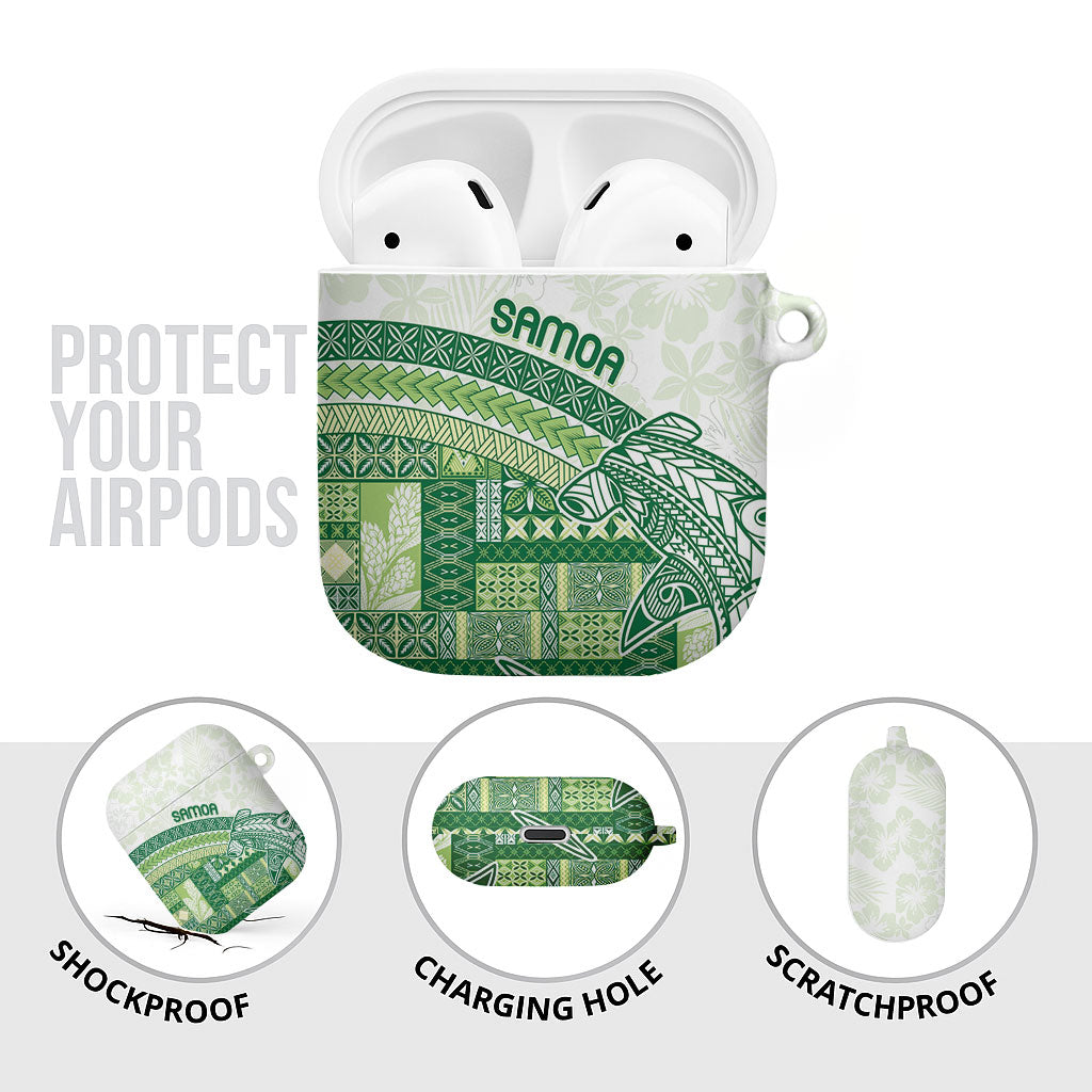 Samoa Mamanu Siapo Forest Green AirPods Case Tatau Malie LT7 - Polynesian Pride