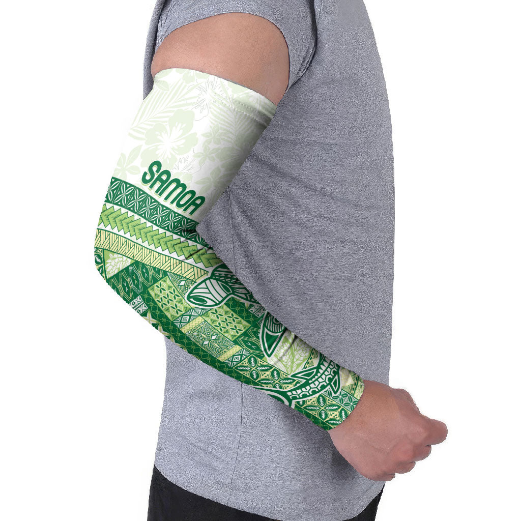 Samoa Mamanu Siapo Forest Green Arm Sleeves Tatau Malie LT7 - Polynesian Pride