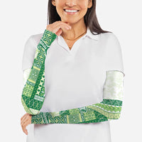 Samoa Mamanu Siapo Forest Green Arm Sleeves Tatau Malie LT7 - Polynesian Pride
