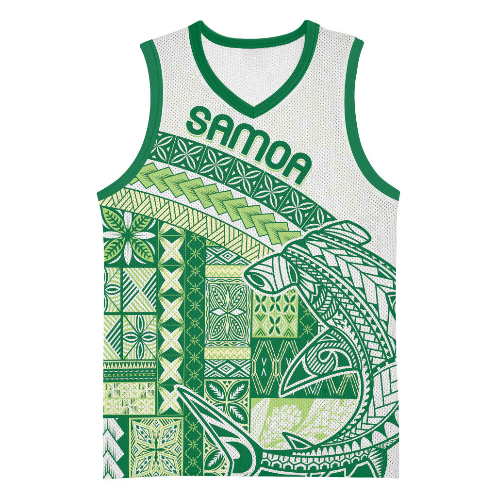 Samoa Mamanu Siapo Forest Green Basketball Jersey Tatau Malie LT7 Unisex Forest Green - Polynesian Pride