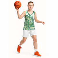 Samoa Mamanu Siapo Forest Green Basketball Jersey Tatau Malie LT7 - Polynesian Pride