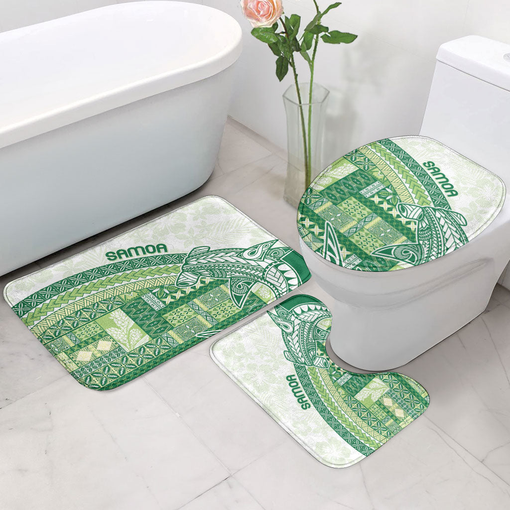 Samoa Mamanu Siapo Forest Green Bathroom Set Tatau Malie LT7 - Polynesian Pride