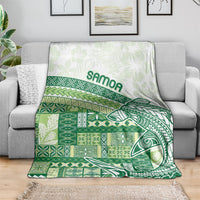 Samoa Mamanu Siapo Forest Green Blanket Tatau Malie LT7 - Polynesian Pride