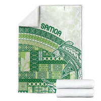 Samoa Mamanu Siapo Forest Green Blanket Tatau Malie LT7 - Polynesian Pride