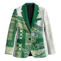 Samoa Mamanu Siapo Forest Green Blazer Tatau Malie LT7 Unisex Forest Green - Polynesian Pride