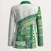 Samoa Mamanu Siapo Forest Green Blazer Tatau Malie LT7 - Polynesian Pride