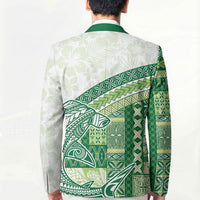 Samoa Mamanu Siapo Forest Green Blazer Tatau Malie LT7 - Polynesian Pride