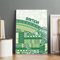 Samoa Mamanu Siapo Forest Green Canvas Wall Art Tatau Malie LT7 - Polynesian Pride