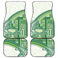 Samoa Mamanu Siapo Forest Green Car Mats Tatau Malie LT7 - Polynesian Pride
