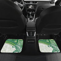 Samoa Mamanu Siapo Forest Green Car Mats Tatau Malie LT7 Set 2pcs - Back Forest Green - Polynesian Pride
