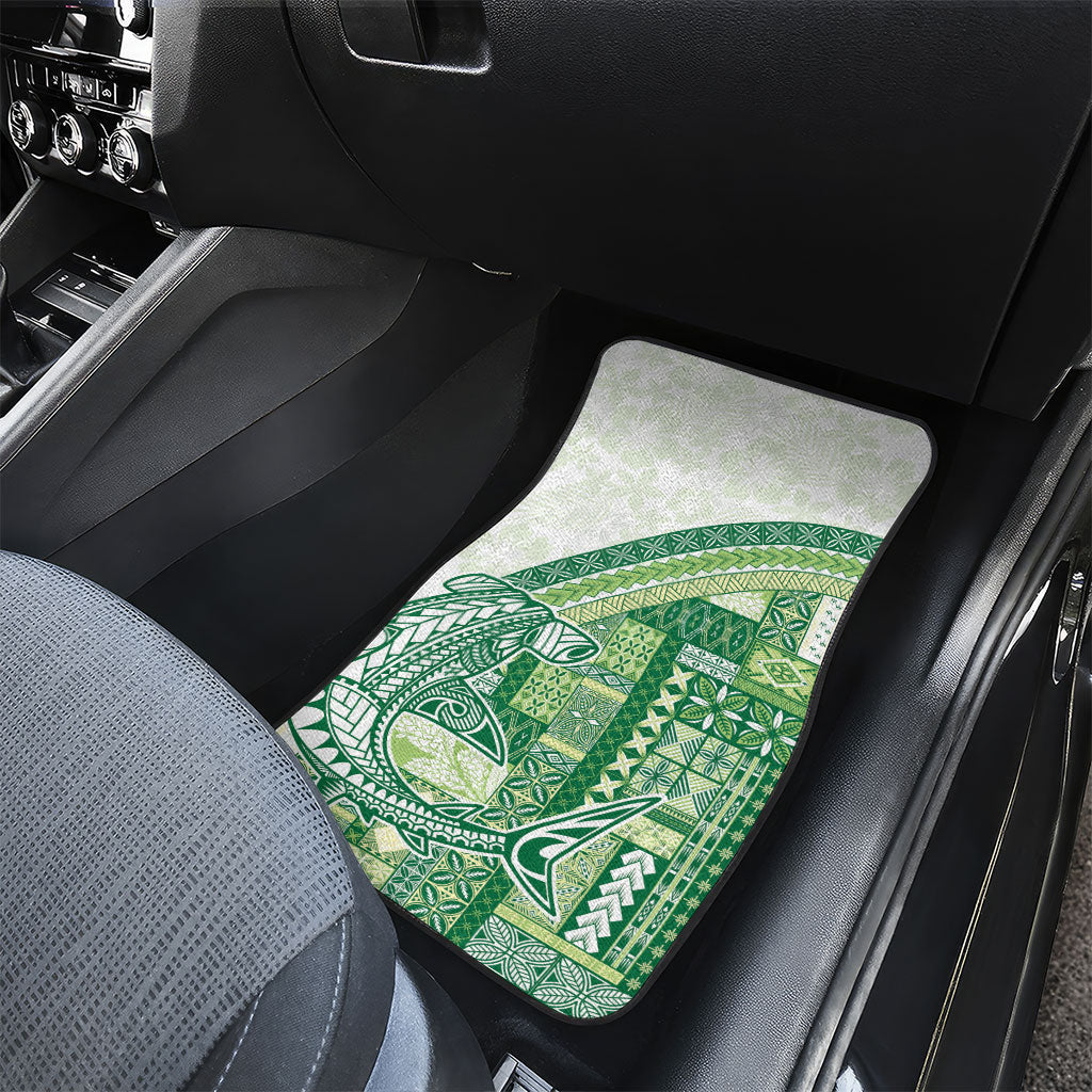 Samoa Mamanu Siapo Forest Green Car Mats Tatau Malie LT7 - Polynesian Pride