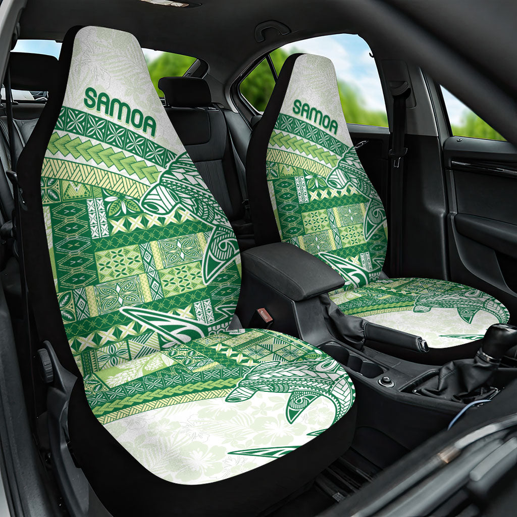 Samoa Mamanu Siapo Forest Green Car Seat Cover Tatau Malie LT7 One Size Forest Green - Polynesian Pride