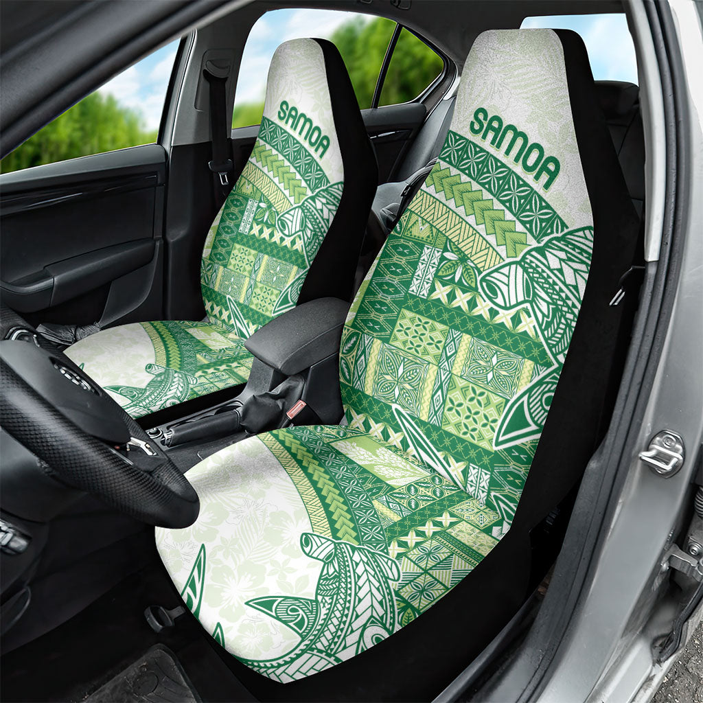 Samoa Mamanu Siapo Forest Green Car Seat Cover Tatau Malie LT7 - Polynesian Pride