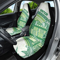 Samoa Mamanu Siapo Forest Green Car Seat Cover Tatau Malie LT7 - Polynesian Pride
