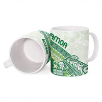 Samoa Mamanu Siapo Forest Green Ceramic Mug Tatau Malie LT7 - Polynesian Pride