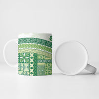 Samoa Mamanu Siapo Forest Green Ceramic Mug Tatau Malie LT7 - Polynesian Pride