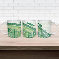 Samoa Mamanu Siapo Forest Green Ceramic Mug Tatau Malie LT7 - Polynesian Pride
