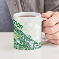 Samoa Mamanu Siapo Forest Green Ceramic Mug Tatau Malie LT7 - Polynesian Pride