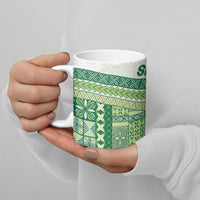 Samoa Mamanu Siapo Forest Green Ceramic Mug Tatau Malie LT7 - Polynesian Pride