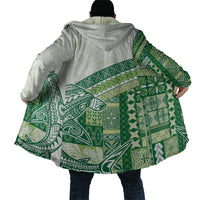 Samoa Mamanu Siapo Forest Green Cloak Tatau Malie LT7 - Polynesian Pride