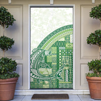 Samoa Mamanu Siapo Forest Green Door Cover Tatau Malie LT7 Forest Green - Polynesian Pride