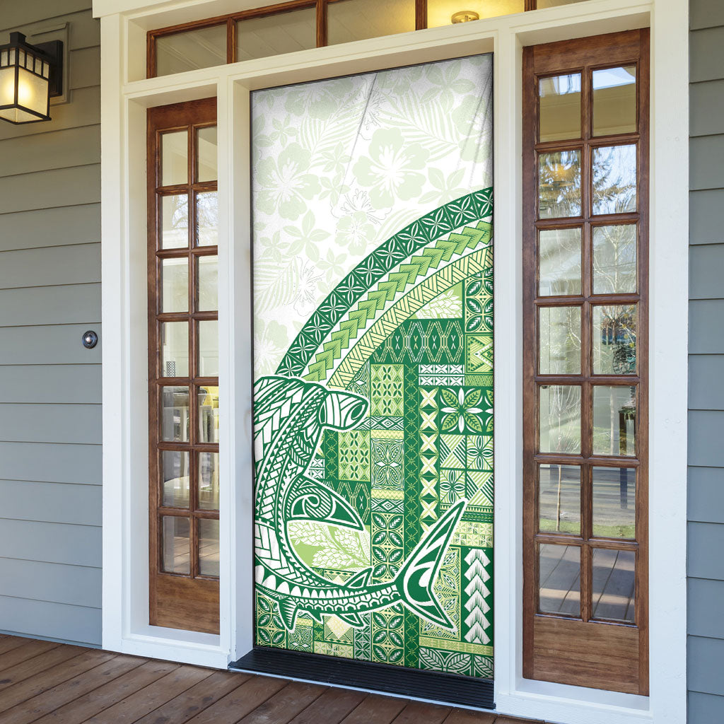 Samoa Mamanu Siapo Forest Green Door Cover Tatau Malie LT7 - Polynesian Pride