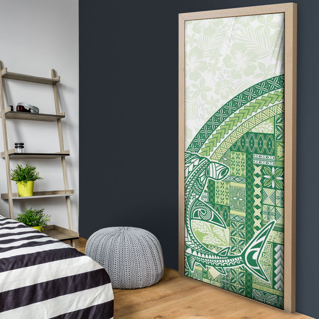 Samoa Mamanu Siapo Forest Green Door Cover Tatau Malie LT7 - Polynesian Pride