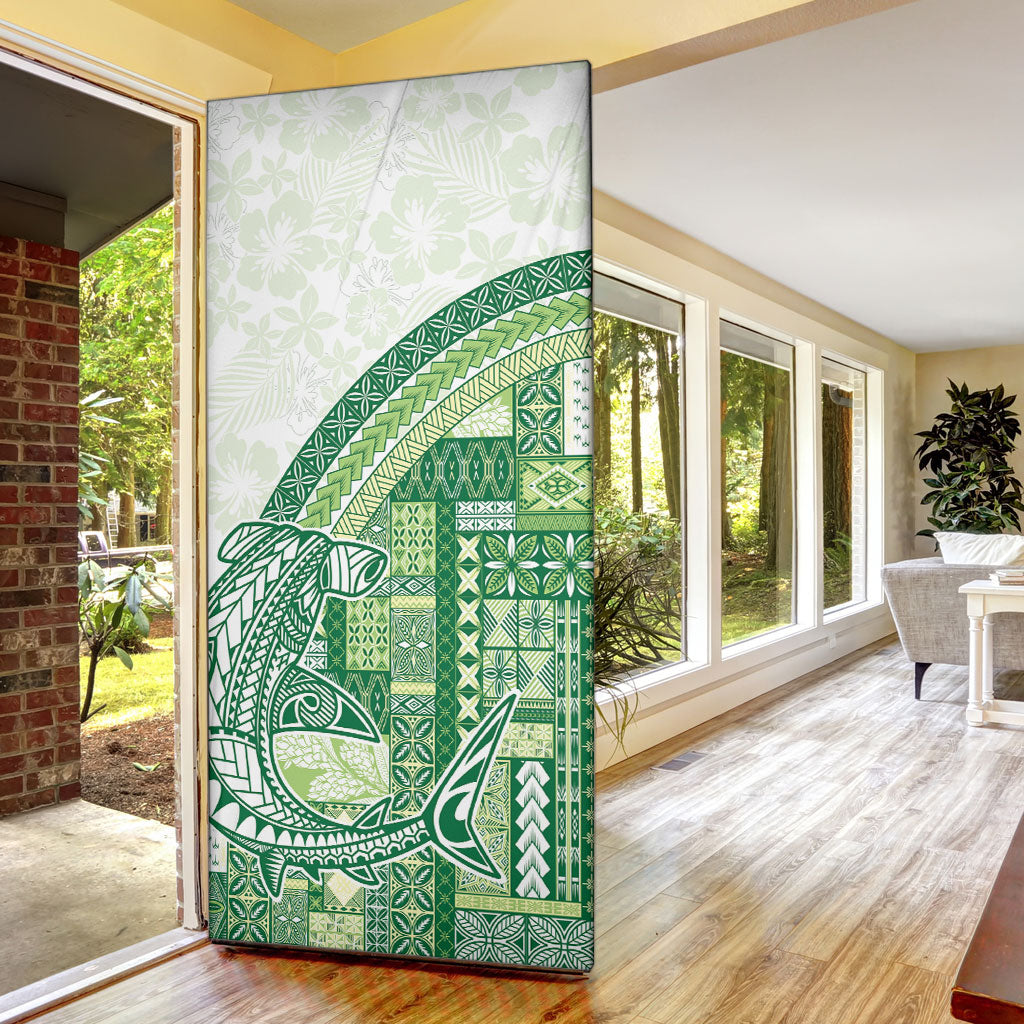 Samoa Mamanu Siapo Forest Green Door Cover Tatau Malie LT7 - Polynesian Pride