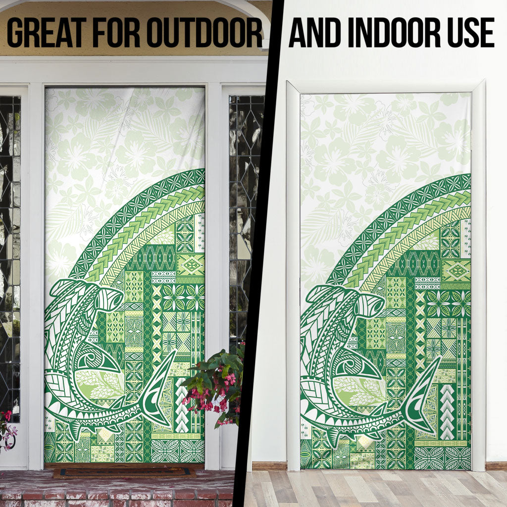 Samoa Mamanu Siapo Forest Green Door Cover Tatau Malie LT7 - Polynesian Pride
