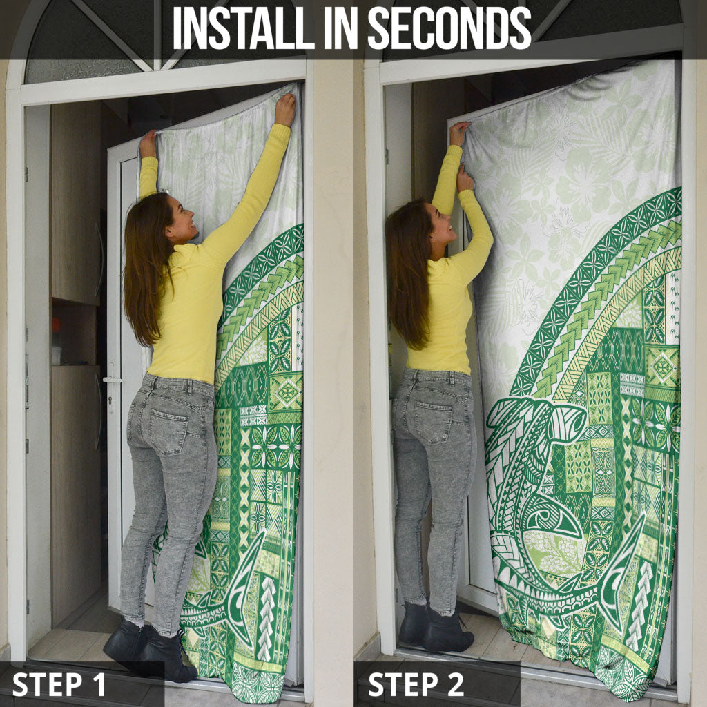Samoa Mamanu Siapo Forest Green Door Cover Tatau Malie LT7 - Polynesian Pride