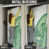 Samoa Mamanu Siapo Forest Green Door Cover Tatau Malie LT7 - Polynesian Pride