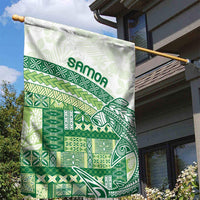 Samoa Mamanu Siapo Forest Green Garden Flag Tatau Malie LT7 - Polynesian Pride