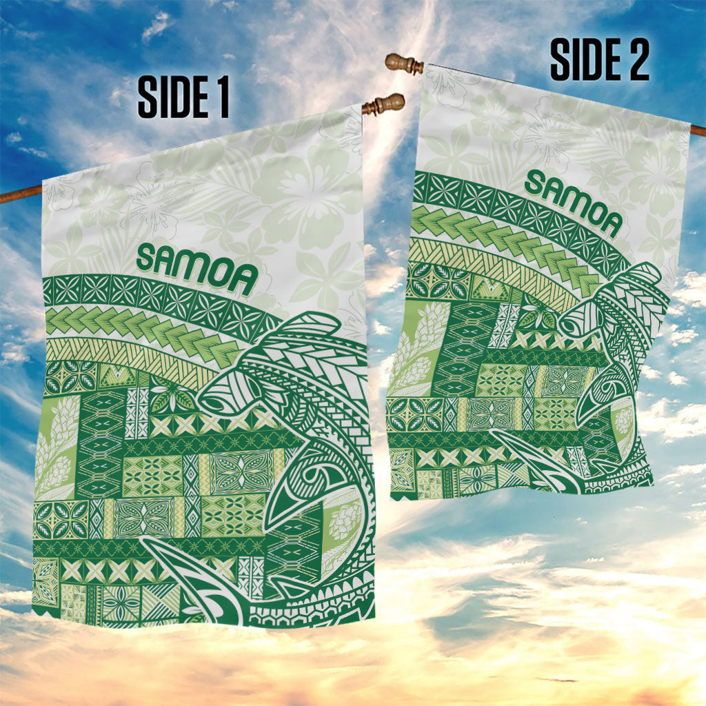 Samoa Mamanu Siapo Forest Green Garden Flag Tatau Malie LT7 - Polynesian Pride