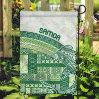 Samoa Mamanu Siapo Forest Green Garden Flag Tatau Malie LT7 Garden Flag Forest Green - Polynesian Pride