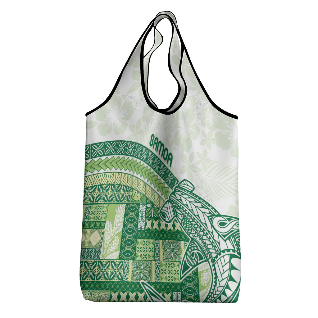 Samoa Mamanu Siapo Forest Green Grocery Bag Tatau Malie LT7 - Polynesian Pride