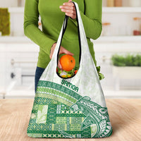 Samoa Mamanu Siapo Forest Green Grocery Bag Tatau Malie LT7 - Polynesian Pride