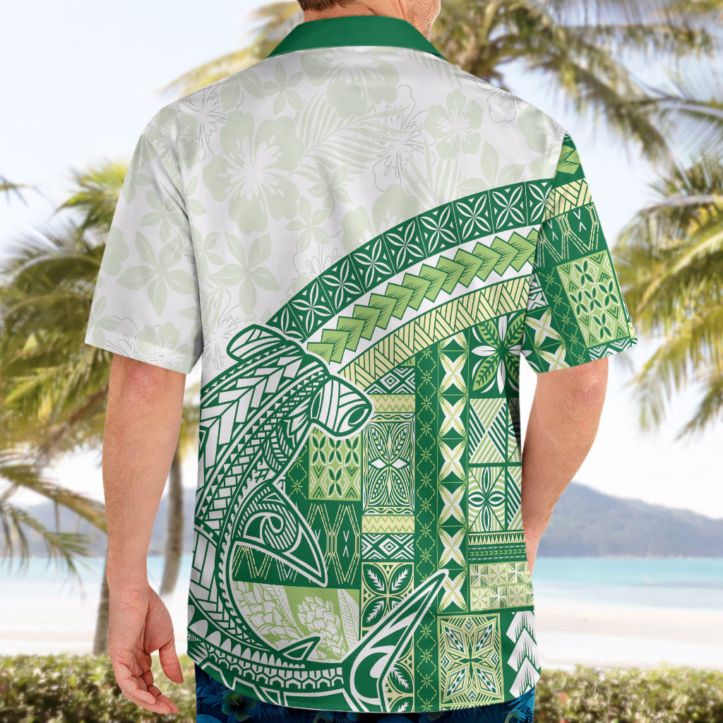 Samoa Mamanu Siapo Forest Green Hawaiian Shirt Tatau Malie LT7 - Polynesian Pride