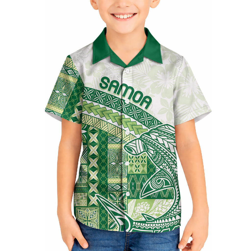 Samoa Mamanu Siapo Forest Green Hawaiian Shirt Tatau Malie LT7 - Polynesian Pride