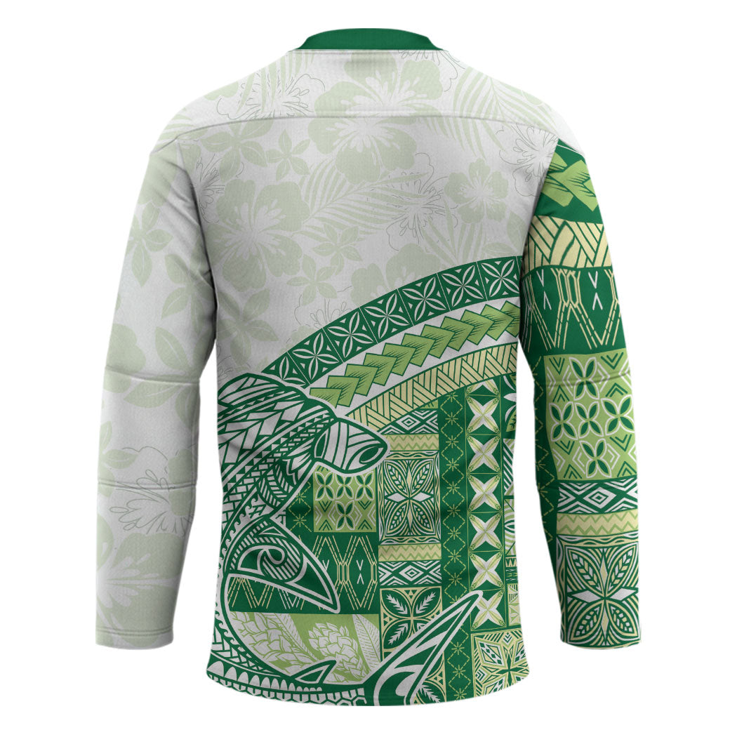 Samoa Mamanu Siapo Forest Green Hockey Jersey Tatau Malie LT7 - Polynesian Pride