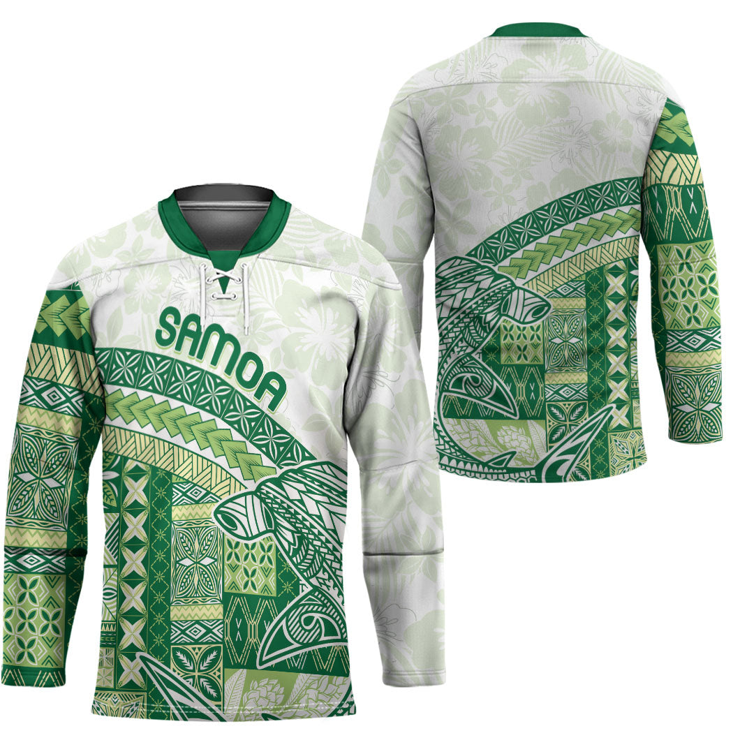 Samoa Mamanu Siapo Forest Green Hockey Jersey Tatau Malie LT7 - Polynesian Pride