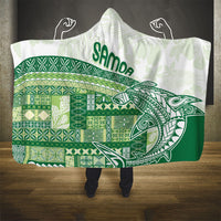 Samoa Mamanu Siapo Forest Green Hooded Blanket Tatau Malie LT7 - Polynesian Pride