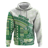 Samoa Mamanu Siapo Forest Green Hoodie Tatau Malie LT7 Pullover Hoodie Forest Green - Polynesian Pride