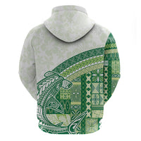 Samoa Mamanu Siapo Forest Green Hoodie Tatau Malie LT7 - Polynesian Pride