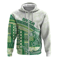Samoa Mamanu Siapo Forest Green Hoodie Tatau Malie LT7 Zip Hoodie Forest Green - Polynesian Pride